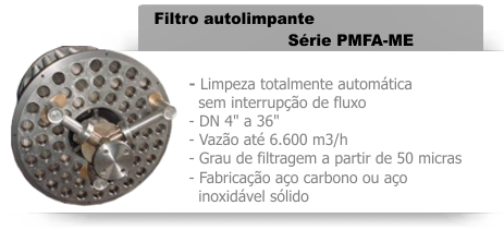 Filtro automtico autolimpante Série PMFA-ME