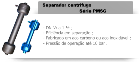 Separador Centrífugo Série PMSC